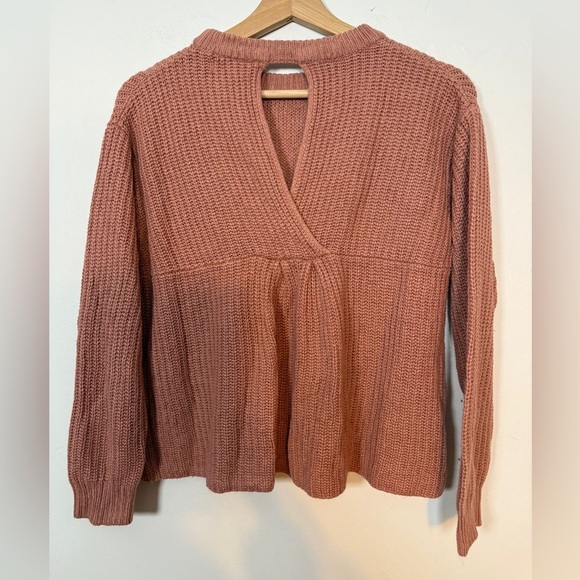 MANGO Basics Women’s Rust Pink Open Back Knit Sweater - Size XS/S - Picture 3 of 7